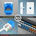thumbnail image 3 of Everest Solutions Multimédias RJ45 Cat6/5e Jack de Clé - Connecteurs Femelles Modulaires de Type 110 Compatible avec la Vitesse, 3 of 5