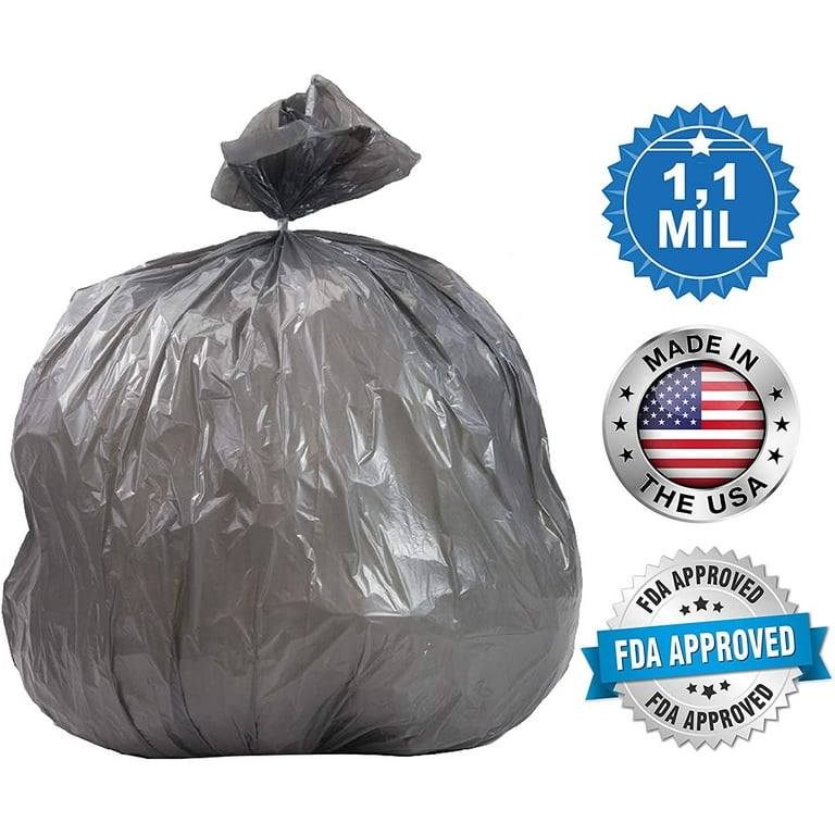 33 Gallons 1.1 Mil Clear Low Density Trash Bags 23x10x39 - 250