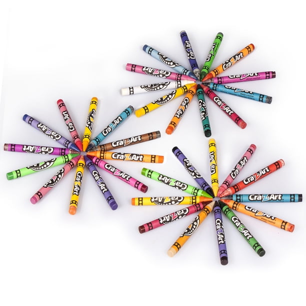 Cra-Z-Art 96 Count Crayons, Bulk Pack with Built-in Sharpener