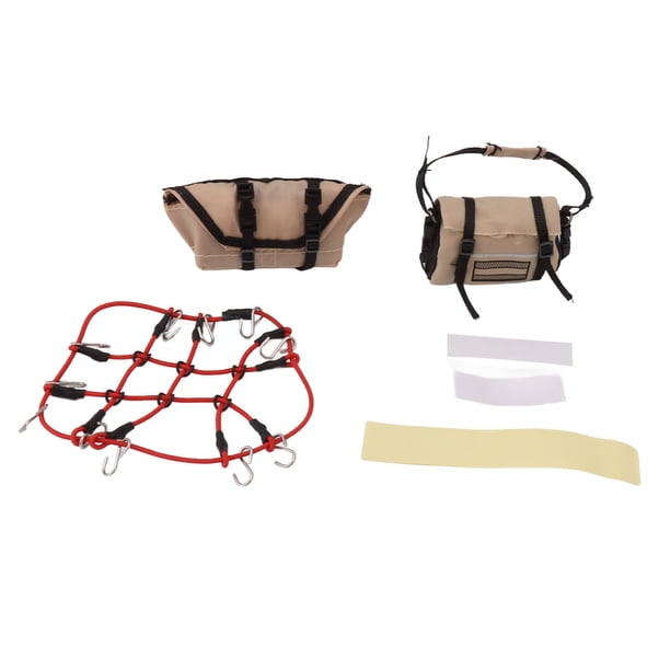 Accesorios de decoración de simulación RC, red de equipaje para techo, bolsa de equipaje para Traxxas 1/18 TRX4M, color rojo