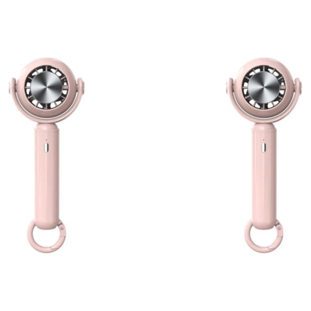 Ventilador portátil Naiovety ABS alimentado por batería de repuesto colgante de viaje 3 engranajes ajustables Color Blanco rosa verde