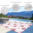 thumbnail image 3 of Pink Roses Outdoor Rug for Patio/Deck/Porch, Non-Slip Large Area Rug 6 x 9 Ft, Valentine's Day Flowers Love White Romantic Indoor Outdoor Rugs Washable Area Rugs, Reversible Camping Rug Carpet Runner, 3 of 8