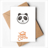 Cartoon Animal Lovely Panda Mildness Thank You Cards Envelopes Blank Note