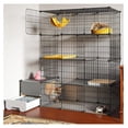 thumbnail image 5 of Cat Cage with Litter Box,4-Tier DIY Enclosures Large Playpen Detachable Metal Wire Kennel Indoor Crate Large Exercise Place Ideal for 1-2 Cats (41.3" L x 17.8" W x 55.1" H), 5 of 8