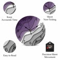 thumbnail image 5 of Wall Clock Purple Grey Modern Geometric Clocks PVC Silent Non-Ticking Battery Operated Decorative Abstract Beach Round Clock for Home Living Room Kitchen Bedroom Office School Wall Decor 10 Inch, 5 of 9