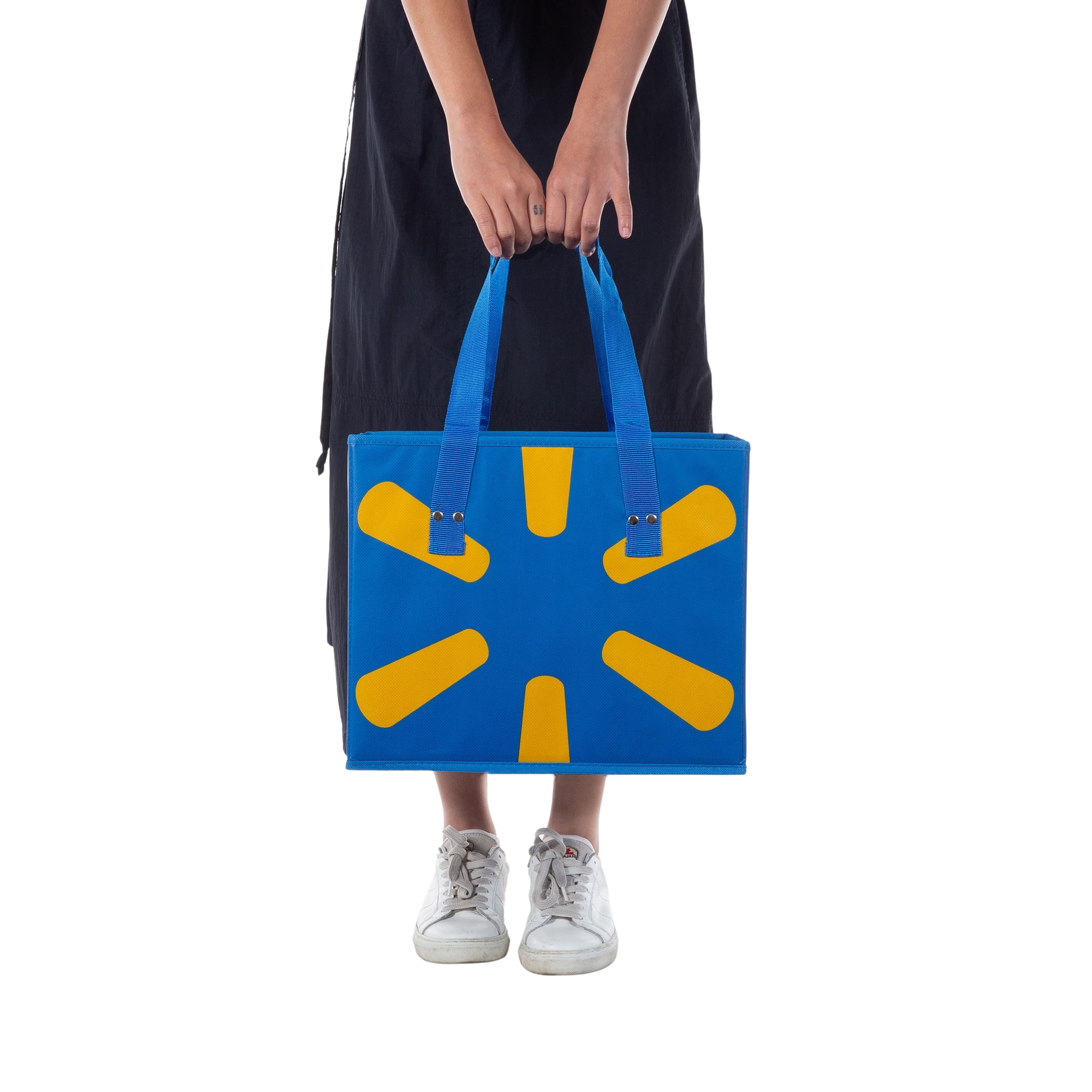 Walmart Structured Reusable Shopping Bag, Grocery Tote Bag, Navy