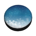 thumbnail image 3 of Gaeub Christmas Snowflakes 14-17in Tire Cover, Spare Tire Cover, for Camper Caravan, Trailer, Car, Truck, SUV, Jeep - 15 inch, 3 of 9