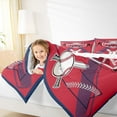 thumbnail image 4 of Feelyou Softball Sports Lover Full Size Comforter Sets, Eat Sleep Baseball Bedding Comforter Set, Teens Kids Boys Girls Reversible Bedding Sets, Red Navy Breathable Home Decor, 3-Piece, 4 of 8