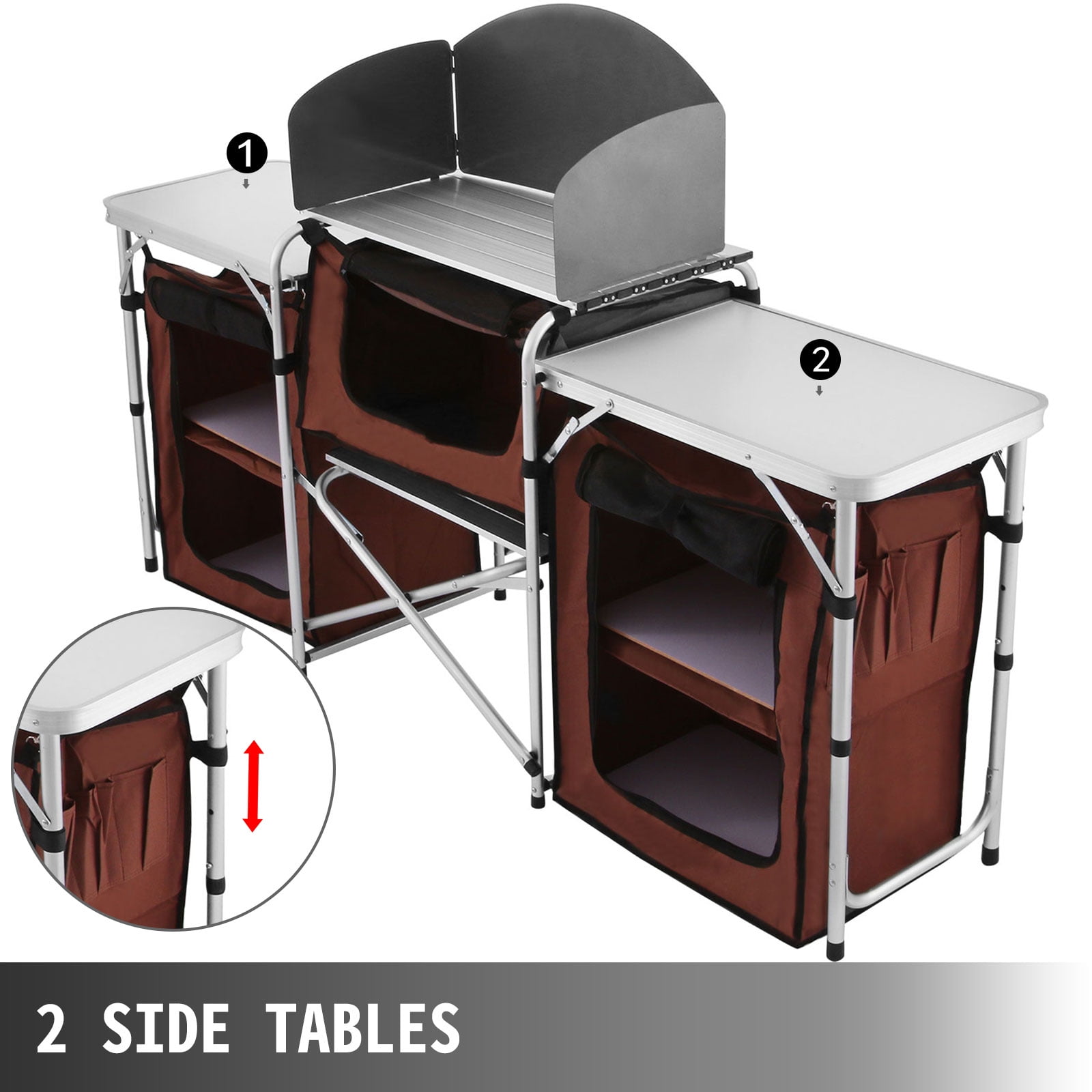 Details about   Portable Windscreen and Storage Organiser Camping Kitchen Table Outdoor Use NEW 