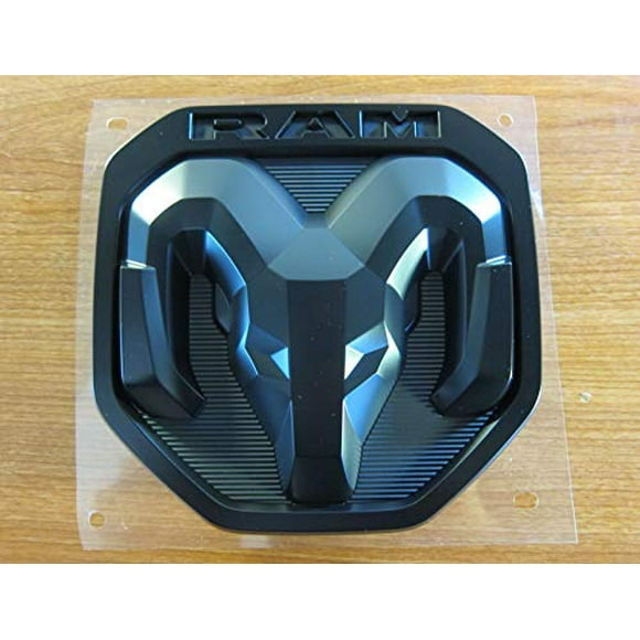 2019 Dodge RAM 1500 DT Black Satin Large RAM Tailgate Emblem New MOPAR OEM