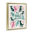 thumbnail image 3 of Stupell Industries All Dogs Welcome Pastels Gold Framed Floater Canvas Wall Art, design by Arlington Prints, 21 x 17, 3 of 9