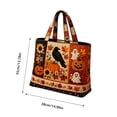 thumbnail image 4 of YYDENG Spooky Quilted Polyester Tote Bag Multi Patterns Lightweight Comfort Hand Strap Spacious Interior Reusable Gym Shopping Travel Handbag For Daily Holiday Outdoor Fitness Use, 4 of 5