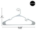 thumbnail image 6 of Mainstays Plastic Notched Adult Hangers for Any Clothing Type, Soft Silver 100 Count, 6 of 8