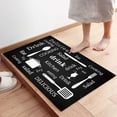 thumbnail image 4 of Knife Fork Kitchen Rugs, Kitchen Mats for Floor, Kitchen Organization Non-Slip Kitchen Mat, Anti-Fatigue Mat Home Decor Kitchen Floor Mats, Black Kitchen Decor Runner Rug, Motto Design Kitchen Rug, 4 of 6