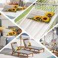 thumbnail image 6 of Spring Sunflowers Pillow Covers, Linen Long Throw Pillow Case, Yellow Floral Turquoise Farmhouse Grey Wooden Holiday Pillow Protector Decorative Cushion Cover for Living Room/Bedroom 24" x 36", 6 of 8