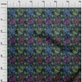 thumbnail image 3 of oneOone Viscose Jersey Navy Blue Fabric Skull Fabric For Sewing Printed Craft Fabric By The Yard 60 Inch Wide, 3 of 5