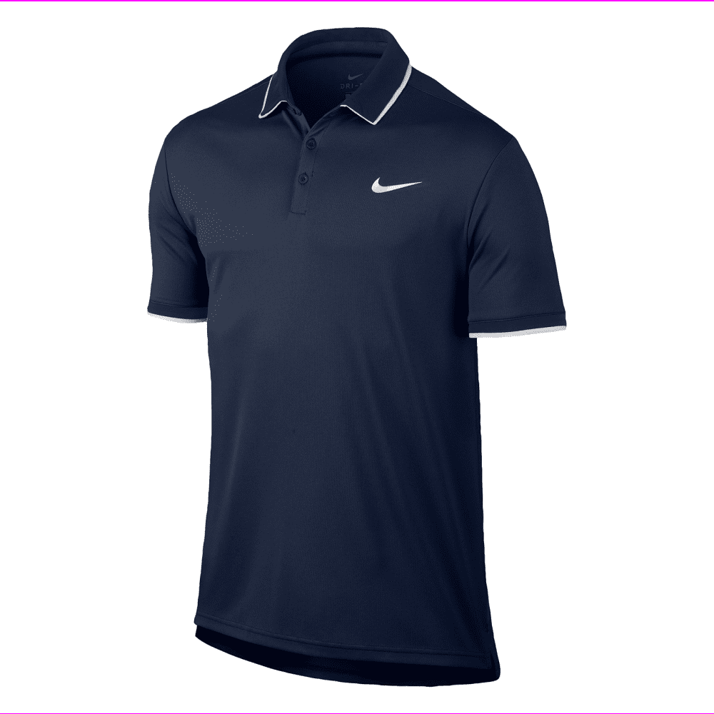 Nike Mens Court Dry Rugby Polo Shirt, Blue, Medium - Walmart.com