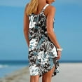 thumbnail image 4 of Aloohaidyvio Summer Dresses for Women ,Womens Floral Print Beach Casual Loose Tank Dress Sleeveless Halter Dresses Black M, 4 of 5
