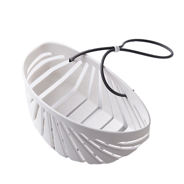 Kearding Escurridor de esponja para fregadero, cesta de cocina, almacenamiento en el hogar, herramienta de cocina de jabón, escurridor, Organizadores de utensilios de cocina Blanco
