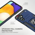 thumbnail image 3 of Xhy Samsung Galaxy A13 5G Case with Screen Protector Shockproof Ring Stand Cover Magnetic Metal Kickstand Holder Drop Protection [Blue], 3 of 7
