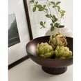 thumbnail image 3 of Kate and Laurel Rooks Ribbed Decorative Metal Bowl, 12 Inch Diameter, Bronze, Vintage Raised Fruit Bowl for Kitchen Counter or Use as a Key Bowl for an Entryway Table, 3 of 8