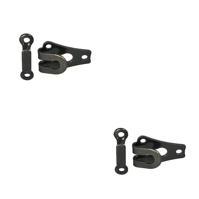 Wosthever 10 piezas de ganchos para pantalones, sujetadores de galvanoplastia antioxidantes extraíbles portátiles, sastrería, vestidos, negro 2piezas