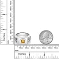 thumbnail image 4 of Gem Stone King 3.04 Ct Cushion Yellow Citrine 925 Sterling Silver Men's Ring (Size 13), 4 of 4