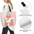 thumbnail image 4 of ZICANCN Cartoon Design Red Fox Tote Bag , Grocery Bags Reusable Shopping Bags with Handles Durable Foldable Washable for Women Men, 4 of 8