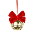 thumbnail image 2 of 4Pcs 1.77Inch Christmas Jingle Bell Ornaments with Glittery Bows, Gold Metal Bell Hanging Decorations Set for Christmas Tree, Festive Home and Party Decorations, 2 of 5