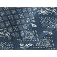thumbnail image 4 of Ambesonne Mediterranean Quilted Bedspread Set 3 Pcs, Rectangular Armor, King Size, Navy Blue and White, 4 of 5