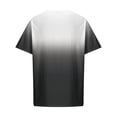 thumbnail image 5 of S-5XL Plus Size Shirts for Men Big & Tall Short Sleeve Tshirts Button Deep V Neck Pullover Gradient Printed Breathable Casual Going Out Tops, 5 of 5