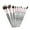 Green, variant on Hair Brush for Kids 10PC Portable makeup brush set, foundation brush, eye shadow brush set Eyebrow Brushes for Makeup