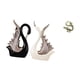 thumbnail image 5 of Conjunto de figuras de cisne de cerámica y latón, único para escritorio, estantería de oficina en casa, decoración de aniversario y año 2024., 5 of 8