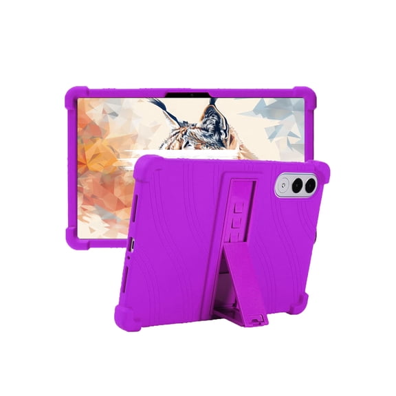 Silicone Case for Lenovo Yoga Tab 11.1 inch, Soft Flexible Shockproof Protective Tablet Cover, Anti-Scratch & Lightweight Slim Design-Purple