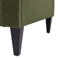 thumbnail image 3 of Nicholi 84" Mid Century Modern Sofa Olive Green Velvet, 3 of 10