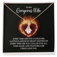 thumbnail image 2 of To My Wife Every Time I See You Alluring Ribbon Necklace Message Card, 2 of 7