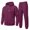 Wine03, variant on Dwelliawo Sweat Suits for Men 2 Piece Hoodie and Sweatpants Solid Color Full Zip Relaxed Fit Hoodie Jogging Running Pants Set Casual Fall Suit with Pockets Red L