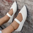 thumbnail image 4 of GERsome Women's Flats Shoes Closed Pointy Toe Comfort Knit Slip On Casual Ballet Flats Dress Shoes for Work Party, White Size 6, 4 of 8