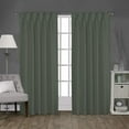 thumbnail image 3 of Room Darkening Blackout Grommet Curtains Thermal Insulated Solid Curtains Panel, Window Drapes for Living Room, Bedroom & Window (Set of 2 Panels, 42" W x 72" L) { Grey }, 3 of 8