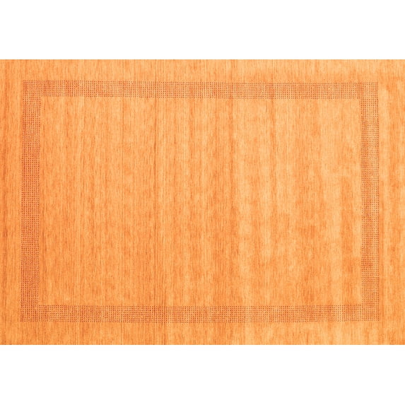 Ahgly Company Indoor Rectangle Abstract Orange Contemporary Area Rugs, 3' x 5'
