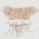 thumbnail image 4 of Gibobby Ropa Interior Sexy Bordado ropa de dormir mujer sujetador lencería sin tirantes encaje pijama conjunto Tanga Bowknot(Rosa, XL), 4 of 5