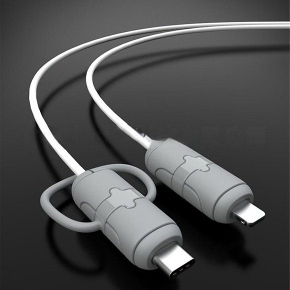 Silicone Mobile Phone Charger Cable Protector Line Wire Bite Cable Protector for Android Type-C Wire Winder Protection Style B