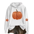 thumbnail image 5 of XIYON Hoodies For Women Halloween Pumpkin Print Hooded Sweatshirt With Front Pockets For Fall Winter Cozy Long Sleeve Pullover, 5 of 5