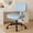 Blue, variant on Armless Home Office Executive Chair - Small Desk Chair with Low Back Lumbar Support, Height Adjustable  Leather Computer Task Chair with 360° Swivel Wheels, for Adults, Brown