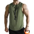 thumbnail image 1 of Débardeur de Sport d'Été pour Hommes Imprimé Lettre Col Rond Sans Manches Séchage Rapide, 1 of 2
