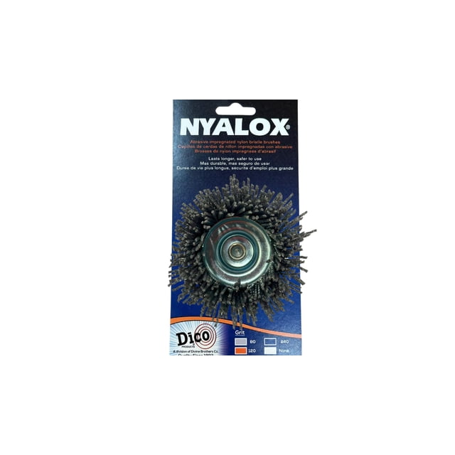Brocha abrasiva Dico Nylox Cup Brush, 6,4 cm, grano 80, gris