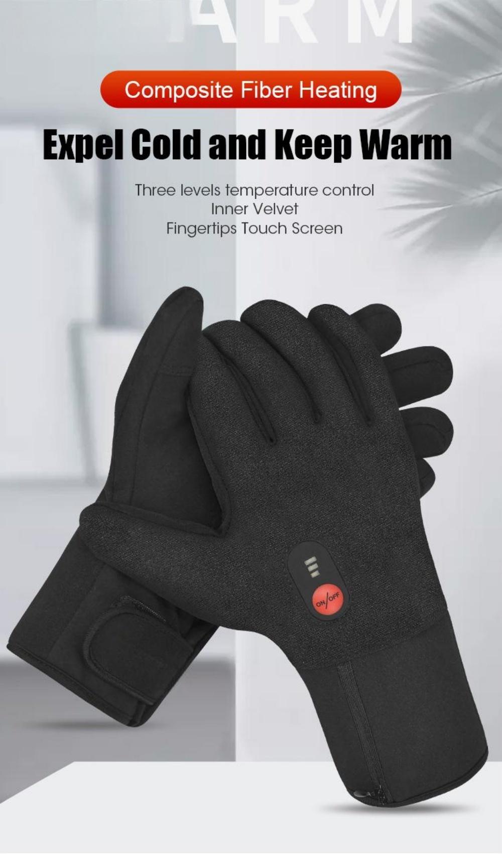 SNOW DEER Heated Gloves for Men Women, Touchscreen, Waterproof, Outdoor & Indoor Hand Warmers for Climbing,Motorcycling,Skiing