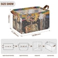 thumbnail image 7 of Yayeee Foldable Storage Basket for Shelves with Handles Waterproof Cloth Bins, Bright Skeleton, 7 of 7