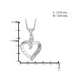 thumbnail image 2 of JewelersClub White Diamond Accent Sterling Silver Heart Pendant, 18", 2 of 3