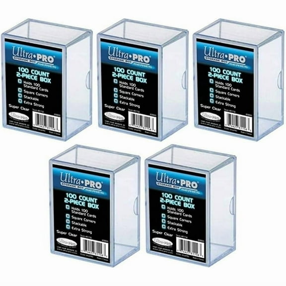 Ultra Pro Pack of 5 - 100 Count 2 Piece Storage Box